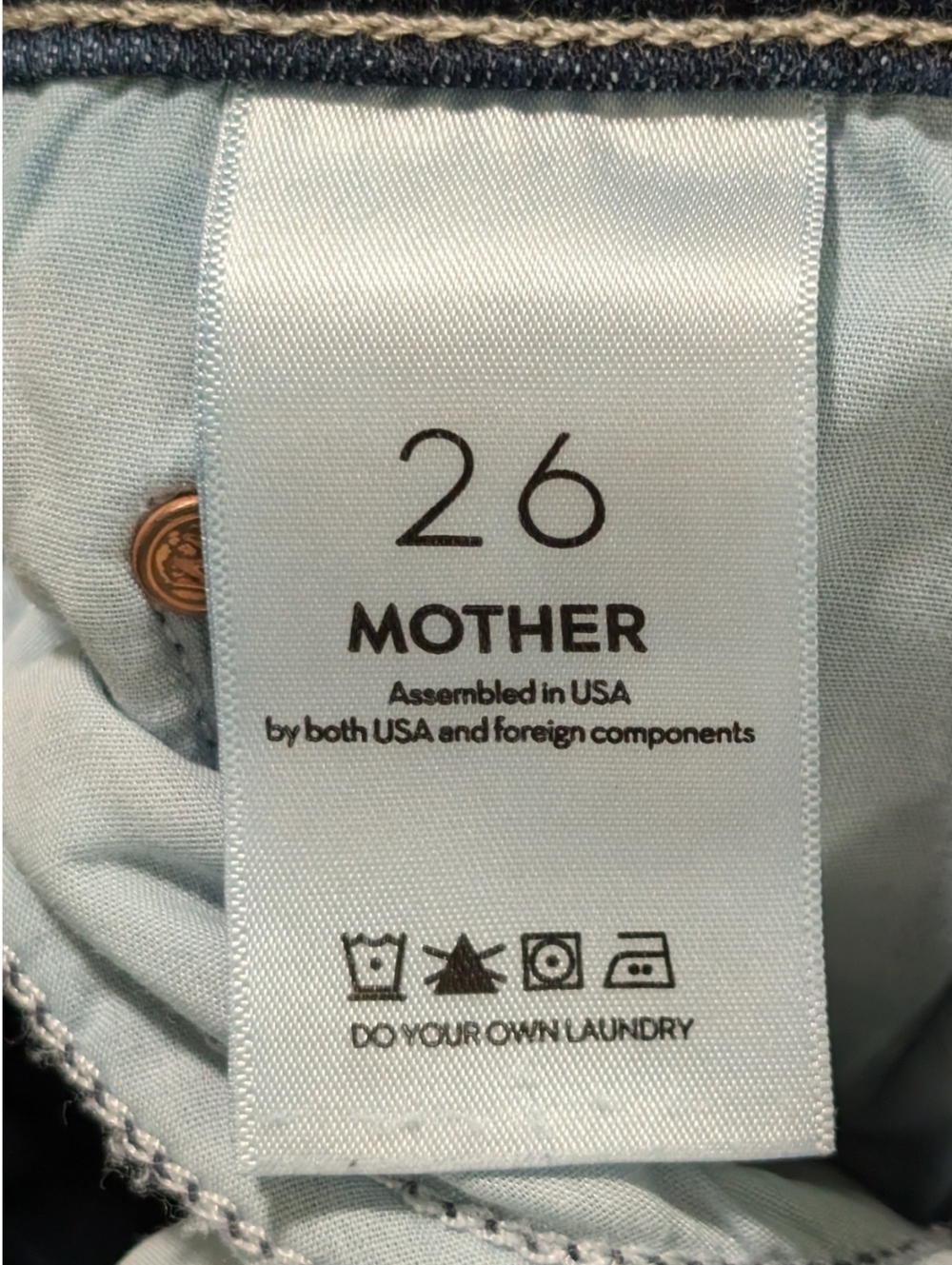 MOTHER The Insider Crop Step Fray Jeans - Off Limits Size 26 - Picture 8 of 10